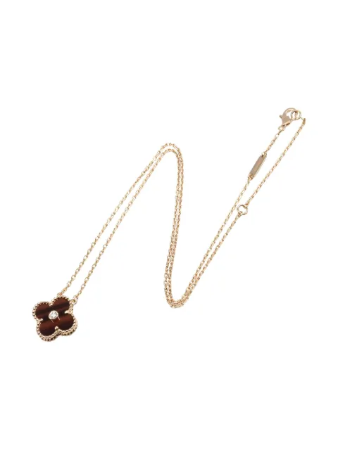 Van Cleef & Arpels Pre-Owned 2010s 18K rose gold Alhambra diamond necklace