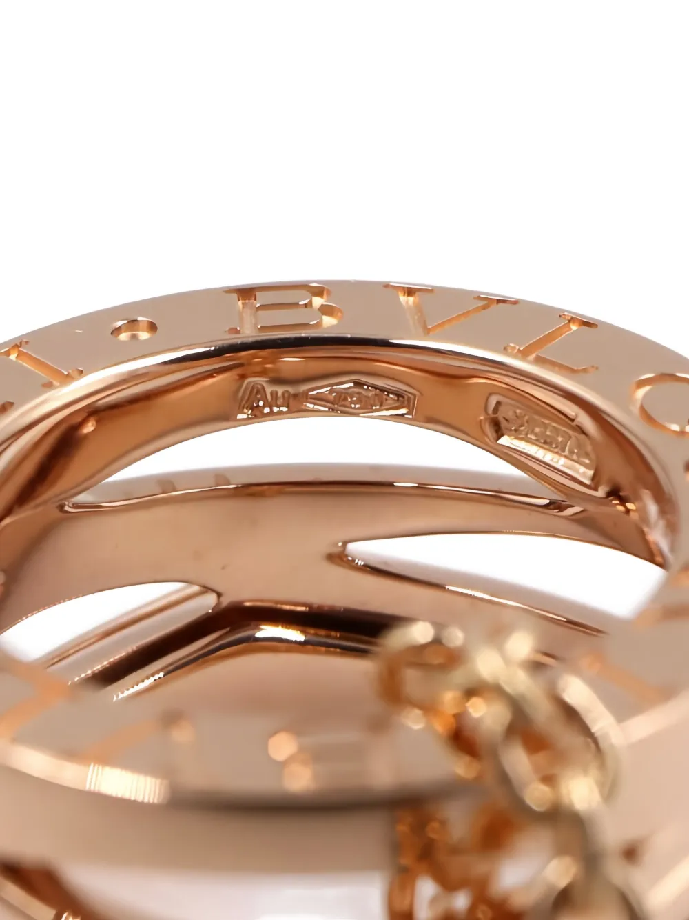 Pre-owned Bvlgari 18k Rose Gold B-zero1 Necklace