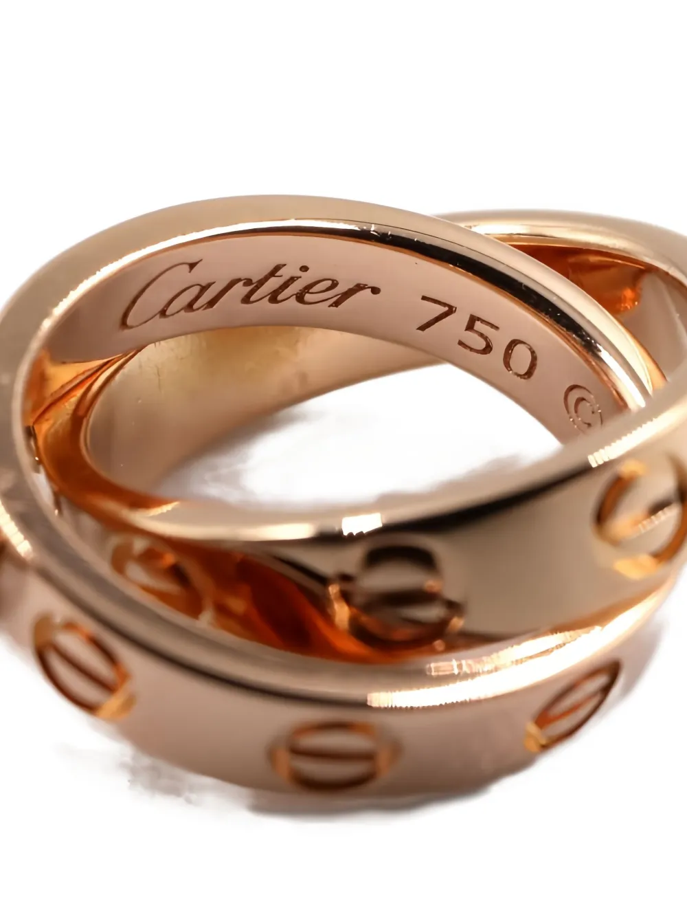 CARTIER Pre-owned 18k Pink Gold Baby Love Necklace In Yellow