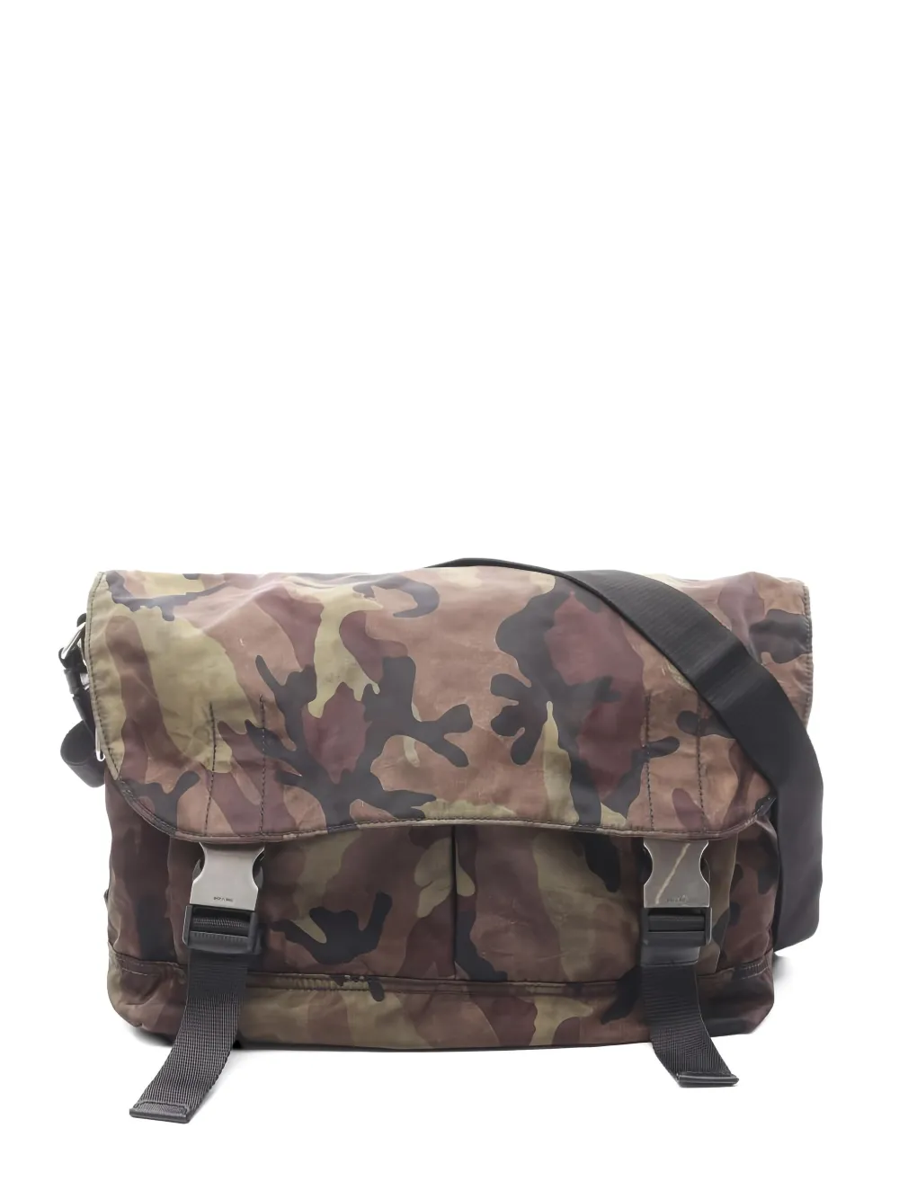 Prada Pre-Owned 2010s camouflage buckle cross body bag - ブラウン Prada Pre-Owned 2010s camouflage buckle cross body bag - ブラウン