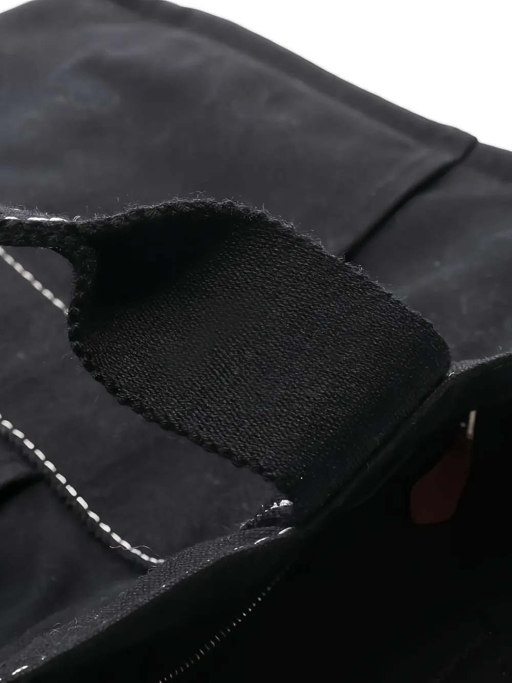 Pre-owned Hermes 10s Sac Deauville Mm Canvas Tote Bag In Black