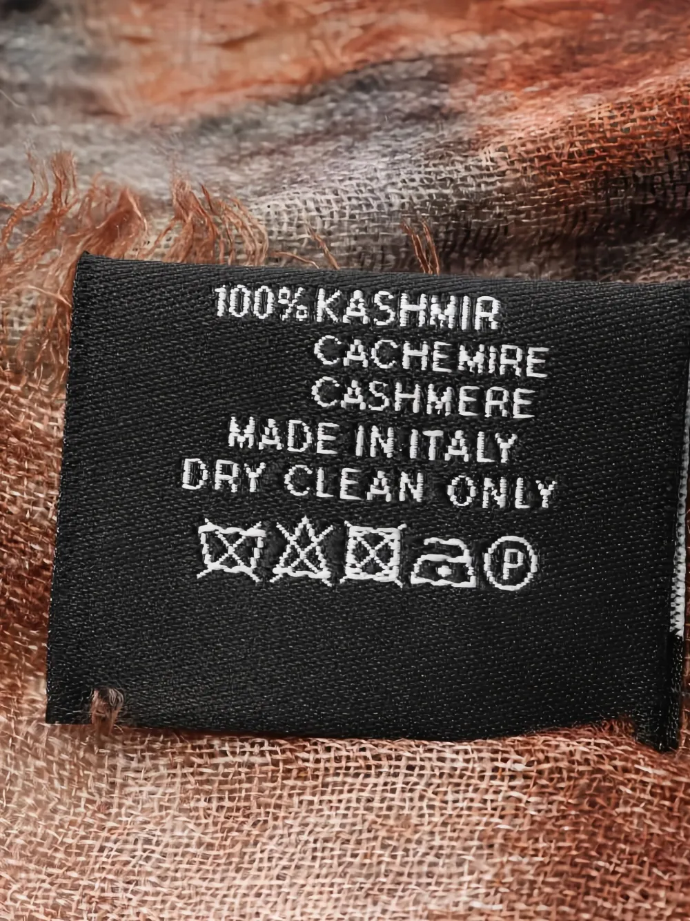 Pre-owned Chanel Coco Mark Scarf In Brown