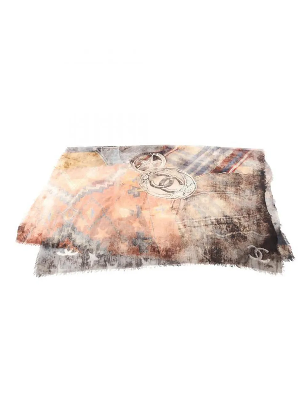 CHANEL Pre-Owned Coco Mark scarf - ブラウン CHANEL Pre-Owned Coco Mark scarf - ブラウン