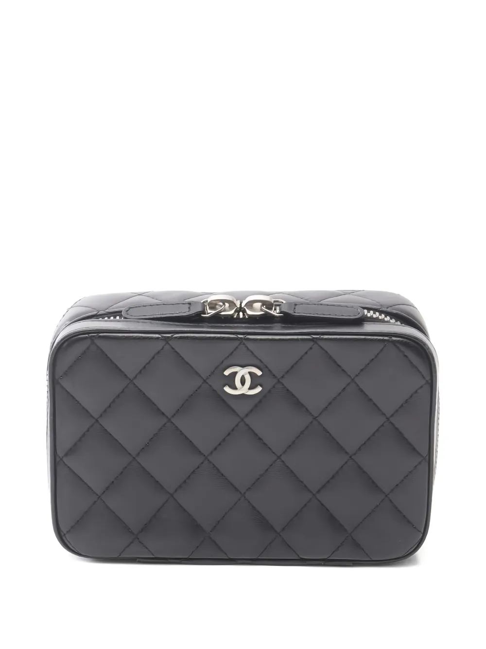 CHANEL Pre-Owned Matelassé jewelry case - ブラック CHANEL Pre-Owned Matelassé jewelry case - ブラック