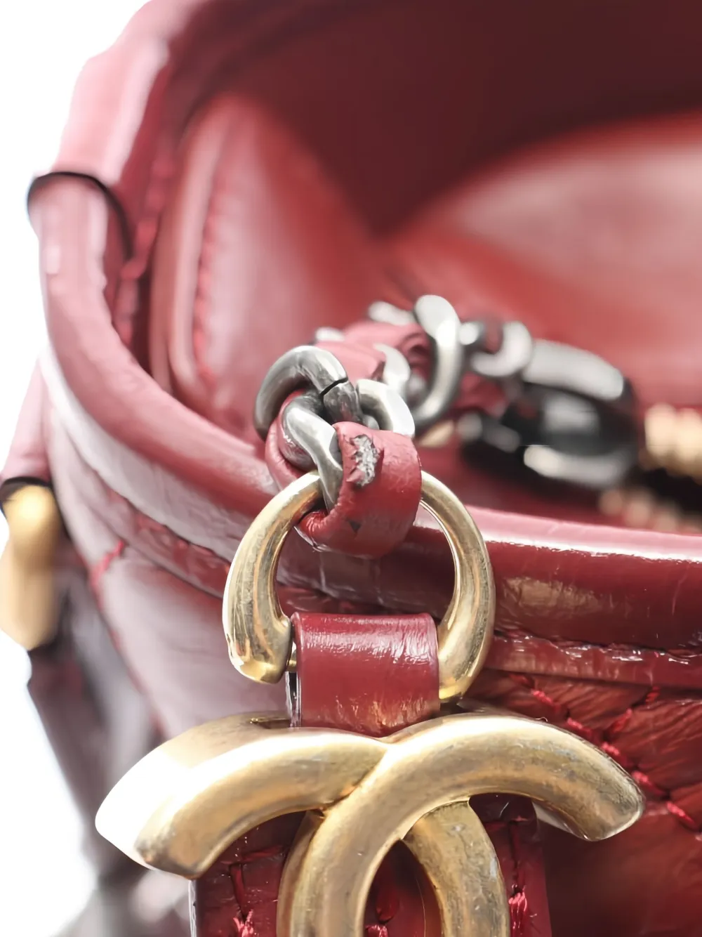 Pre-owned Chanel Large Gabriel Shoulder Bag In Red