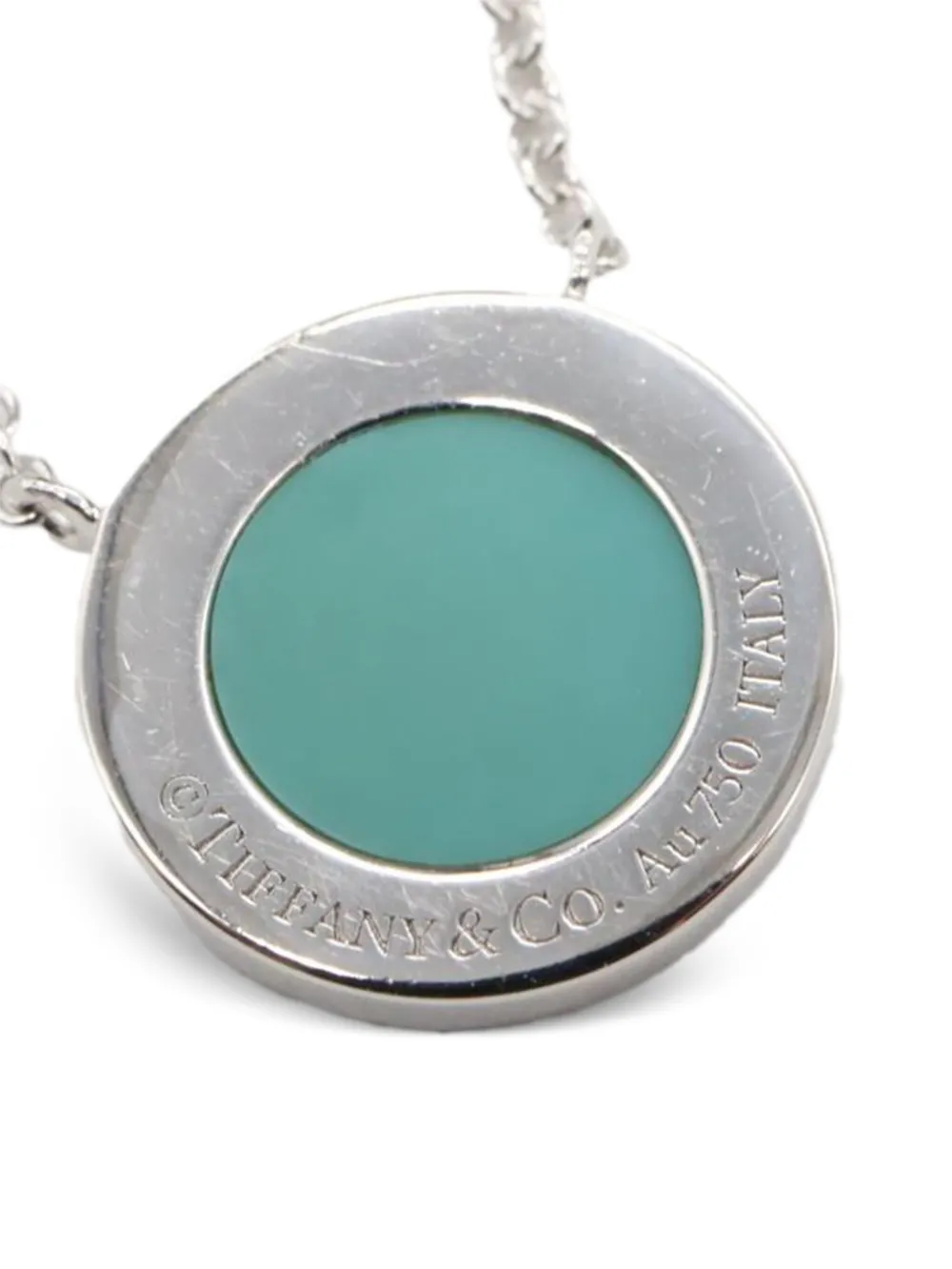 Tiffany & Co Eyewear 2010 18K white gold T Circle turquoise and diamond necklace | Image 2