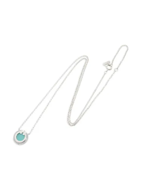 Tiffany & Co Eyewear 2010 18K white gold T Circle turquoise and diamond necklace