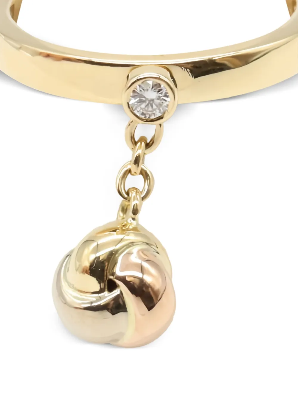 Cartier 18K yellow gold diamond trinity-charm ring | Image 2