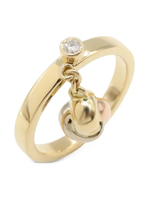 Cartier anillo con dije trinity en oro amarillo de 18kt con diamante