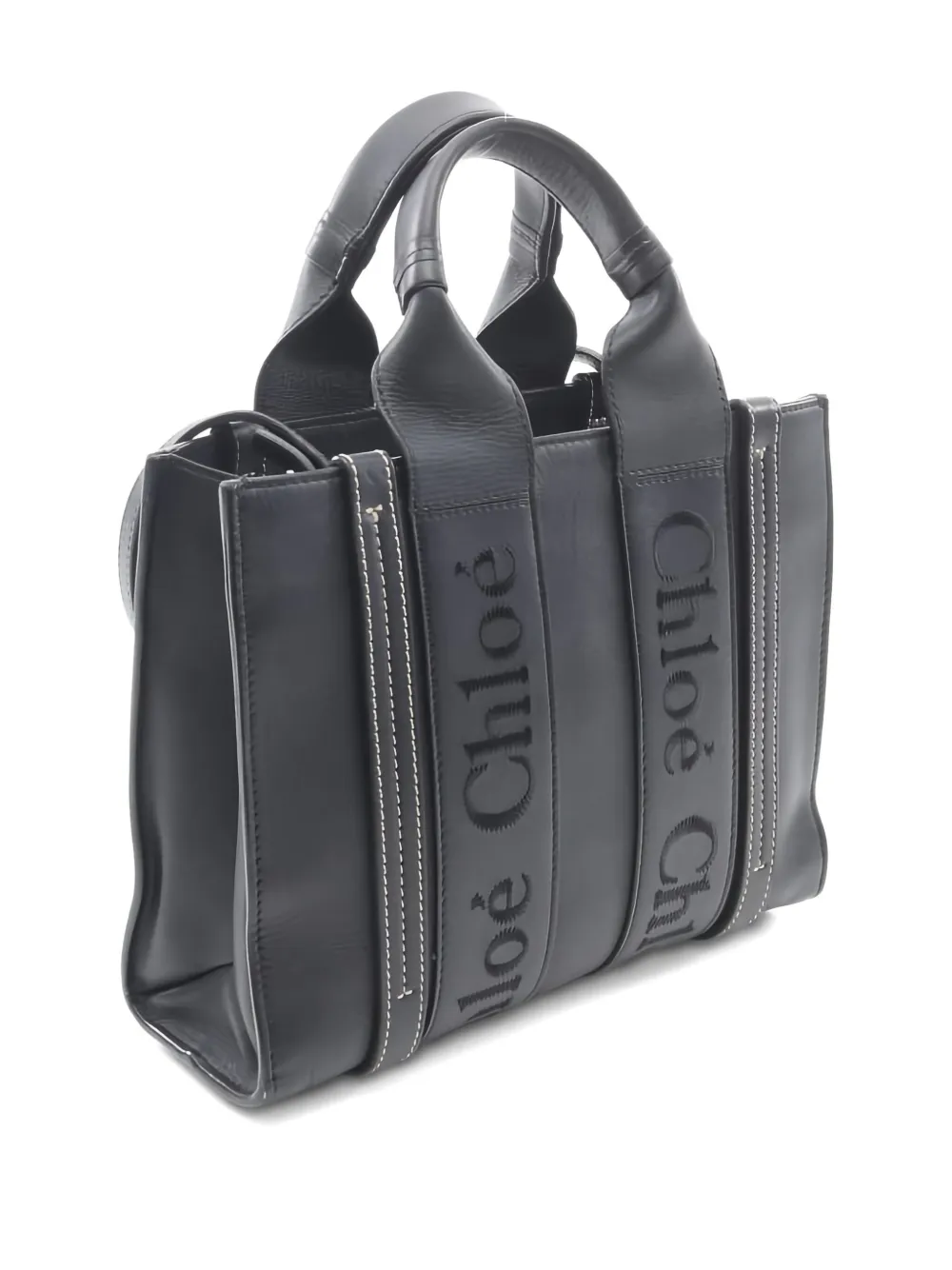 Pre-owned Chloé Small Woody Handbag In Black