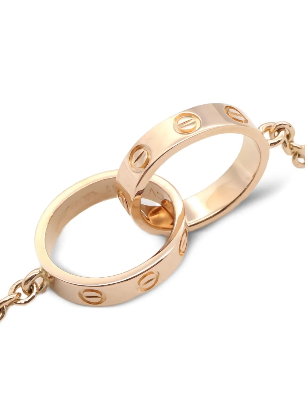 Pre-owned Cartier 18k Pink Gold Baby Love Necklace