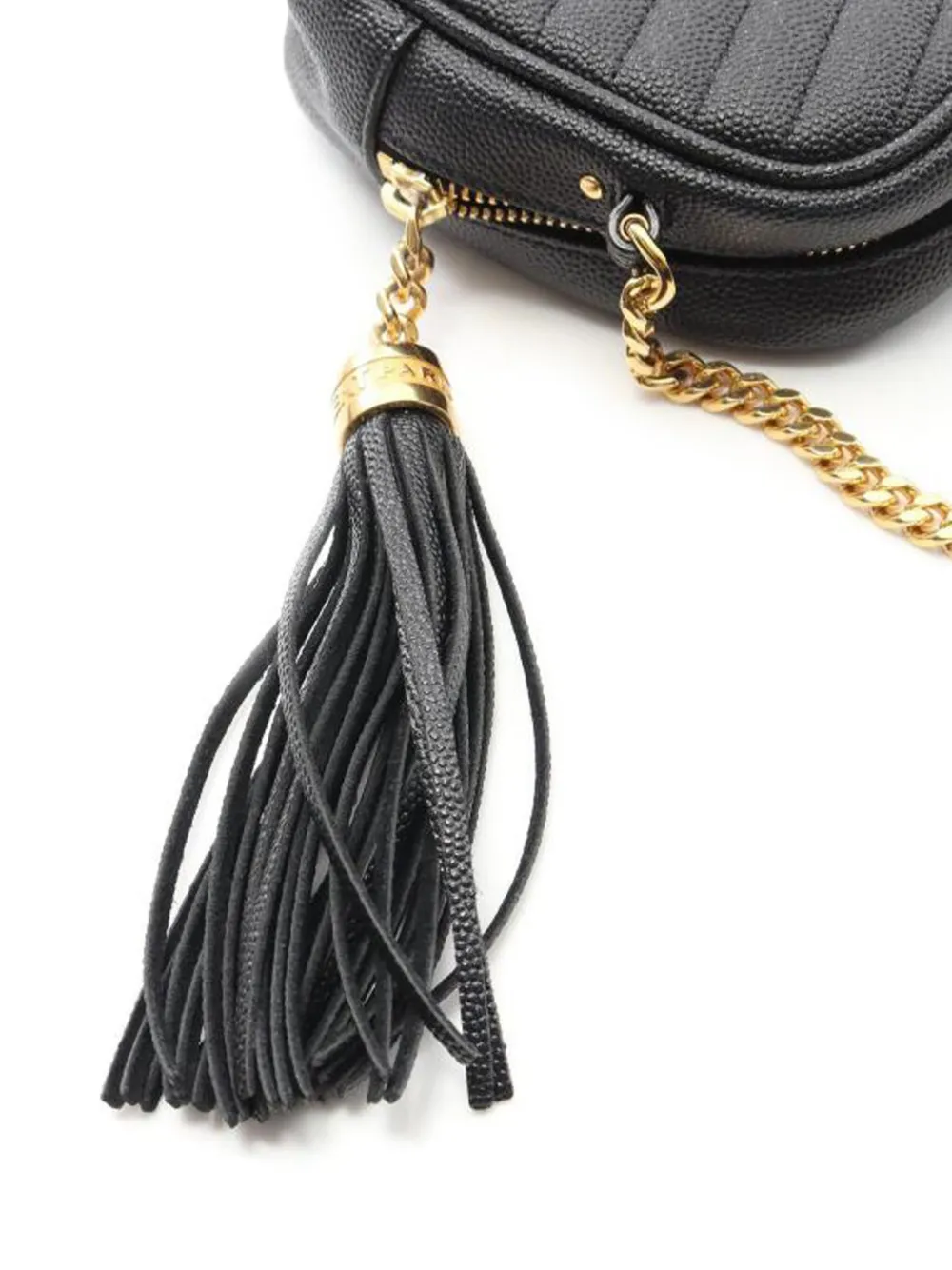 Pre-owned Saint Laurent 10s Mini Lou Shoulder Bag In Black
