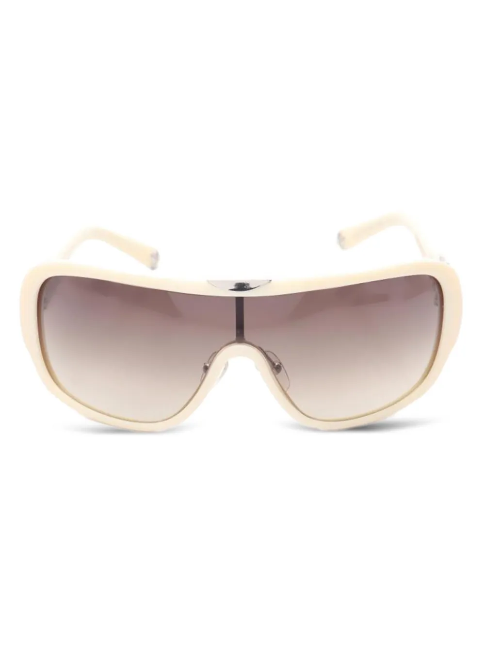 Pre-owned Louis Vuitton Rhinestone-embellished Sunglasses In White