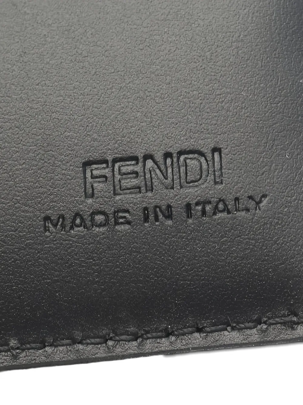 Pre-owned Fendi 20s Leather Cardholder In Black