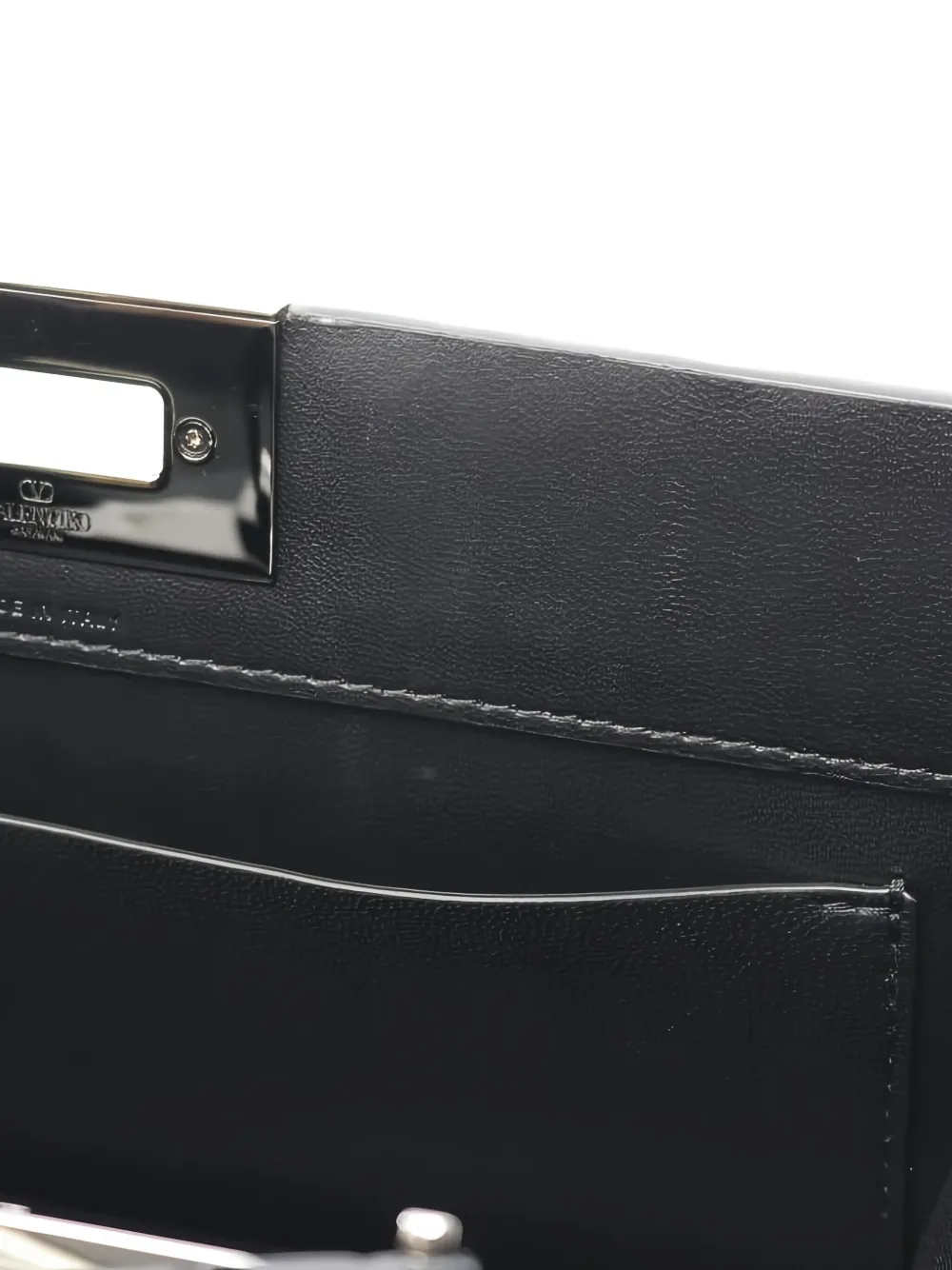 Pre-owned Valentino Garavani Rockstud-embellished Leather Two-way Handbag In Black