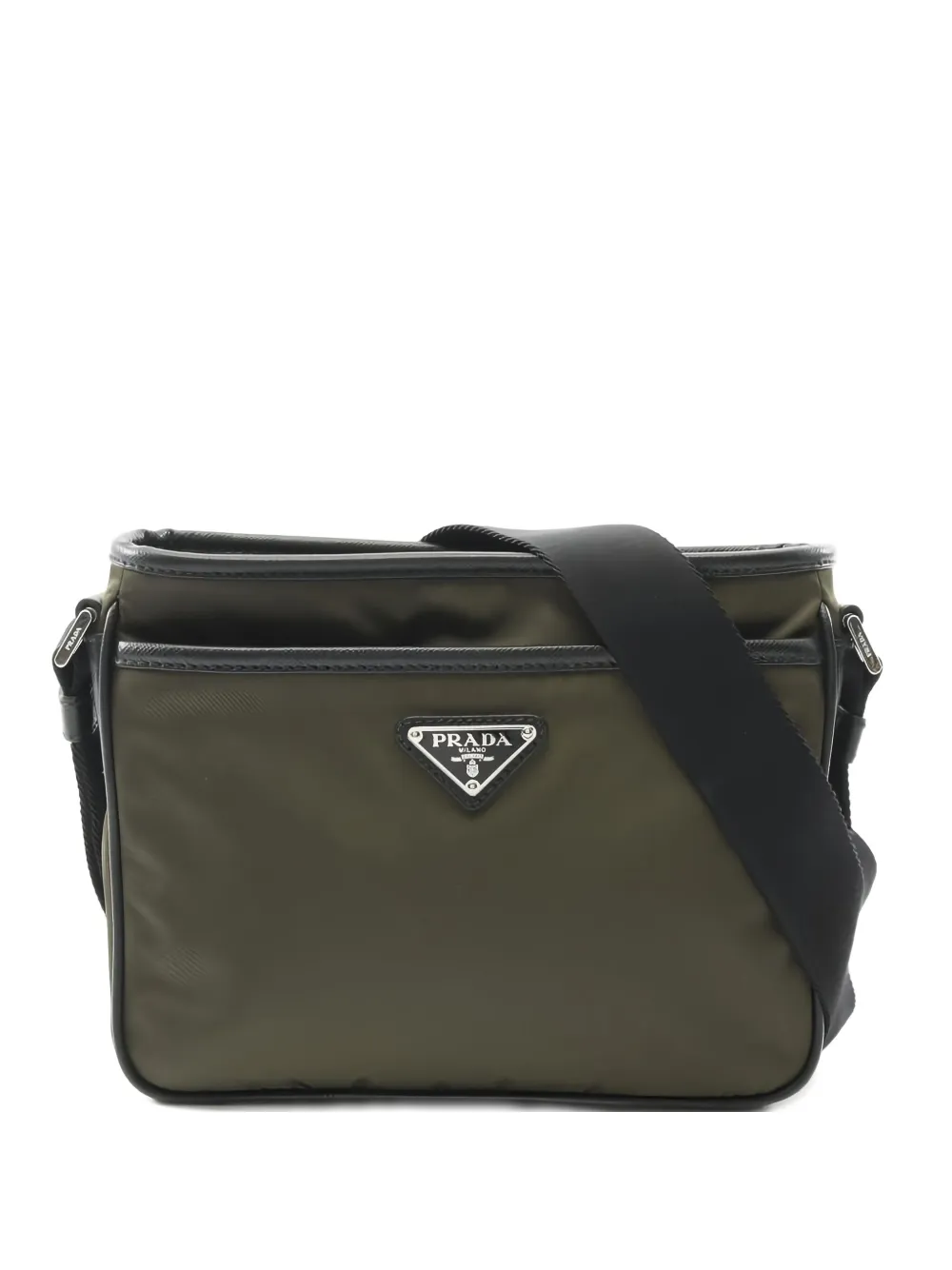 Prada Pre-Owned 10s logo-plaque shoulder bag - グリーン Prada Pre-Owned 10s logo-plaque shoulder bag - グリーン