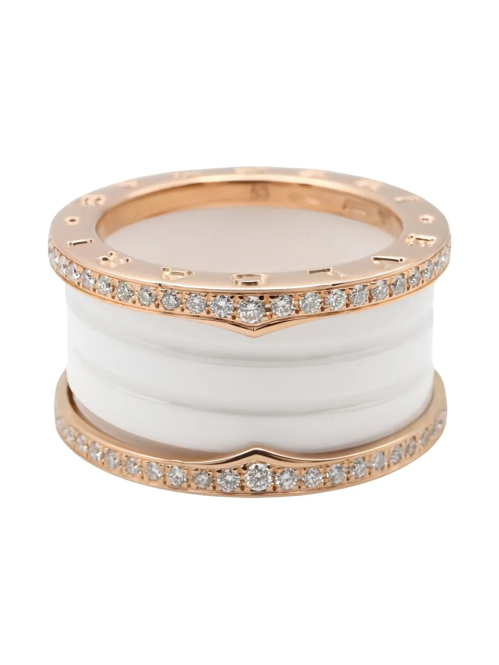 Bvlgari Pre-Owned Anello B-zero1 in oro rosa 18 carati con diamanti