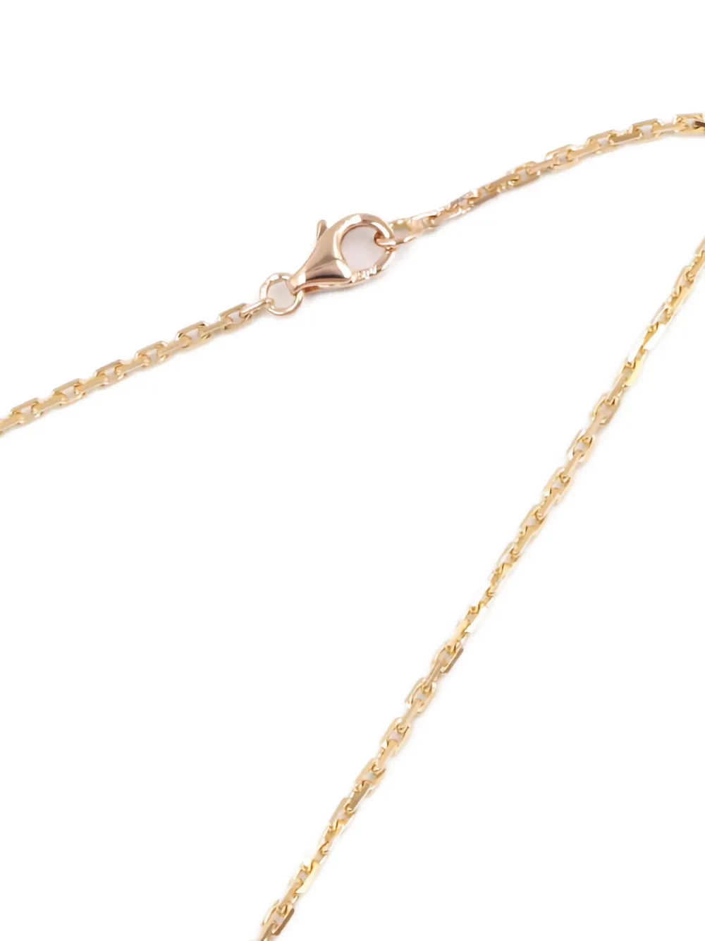 Pre-owned Cartier 18k Rose Gold Baby Love Diamond Necklace