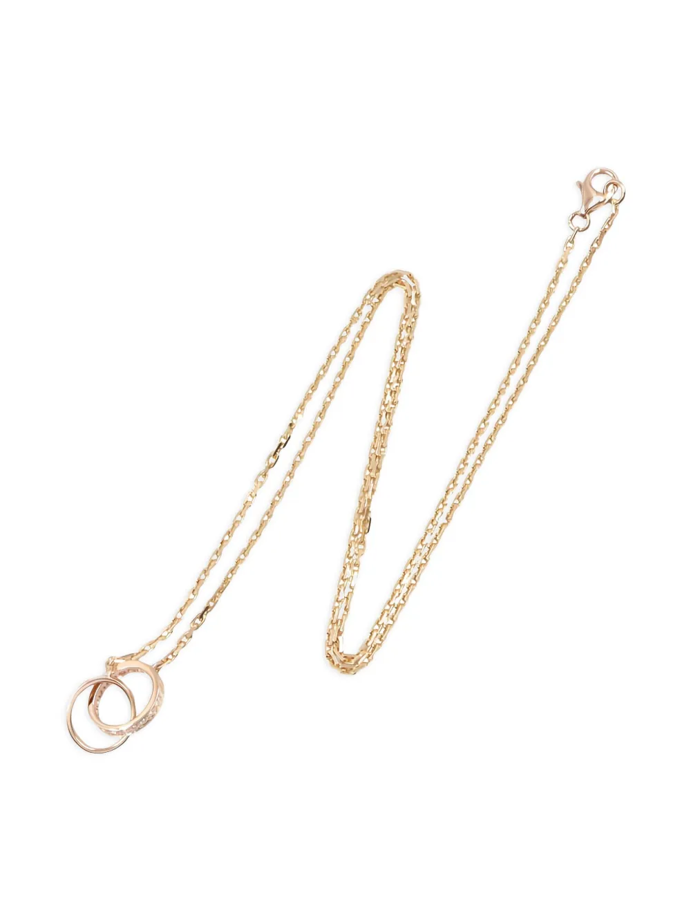 Cartier 18K rose gold Baby Love diamond necklace - ゴールドトーン Cartier 18K rose gold Baby Love diamond necklace - ゴールドトーン