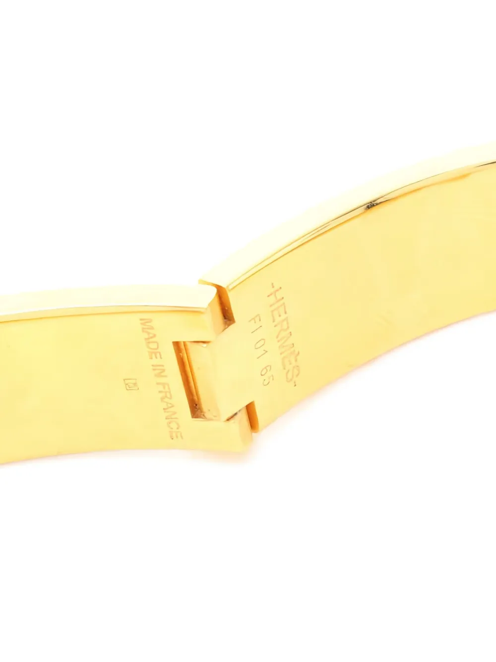 Pre-owned Hermes Clic Clac H Bracelet In Gold