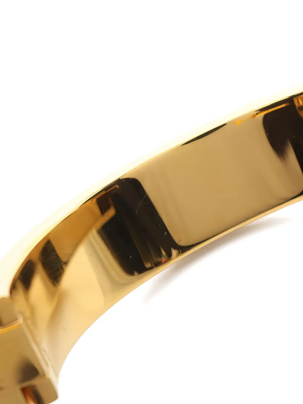 Pre-owned Hermes Clic Clac H Bracelet In Gold