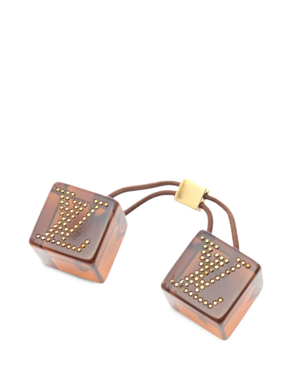 Louis Vuitton Pre-Owned logo hair cube | Brown | Image 1