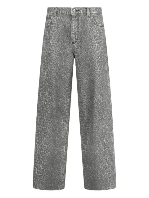 LIU JO pantalones acampanados con animal print