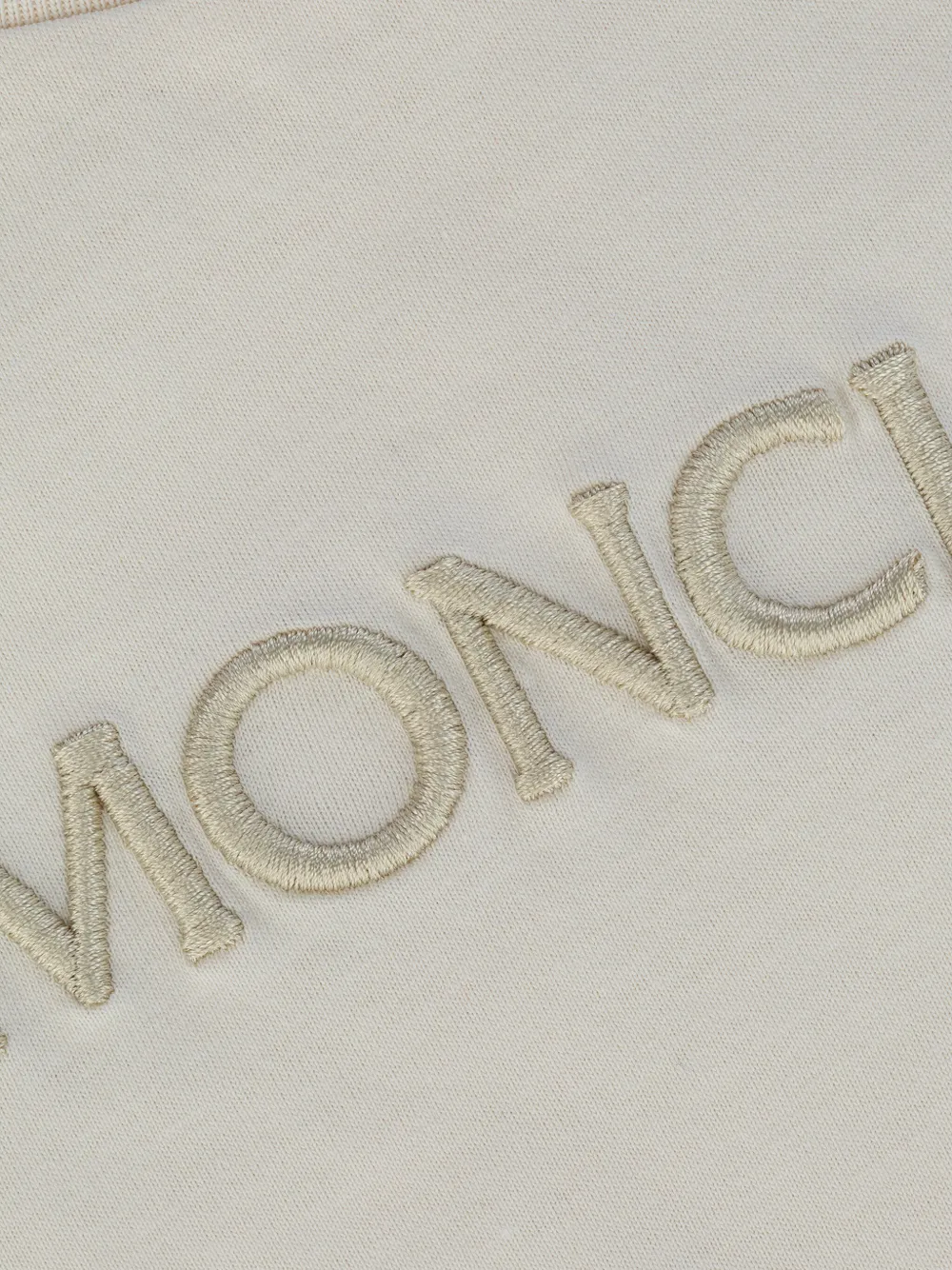 Moncler Enfant T-shirt met geborduurd logo Beige