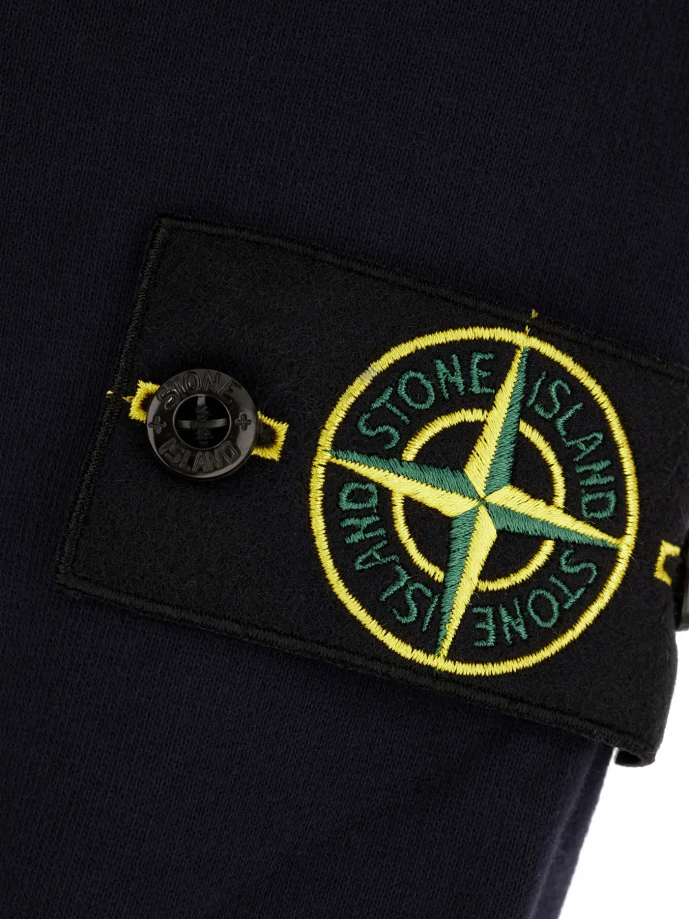 Stone Island Compass-patch Cotton Sweatshirt In Blue