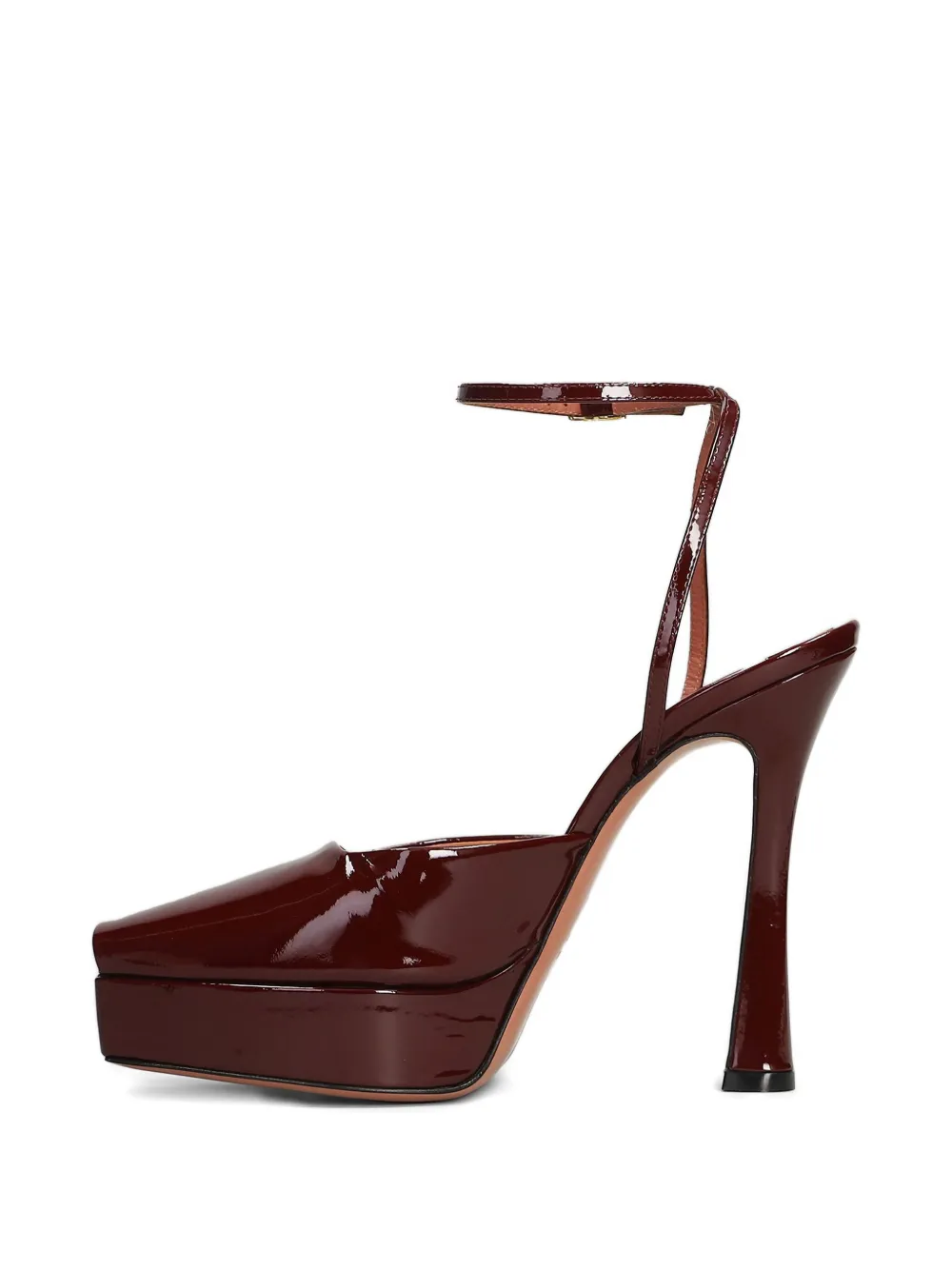 Aldo Castagna 120 mm Vicky pumps met plateauzool en enkelbandje Rood