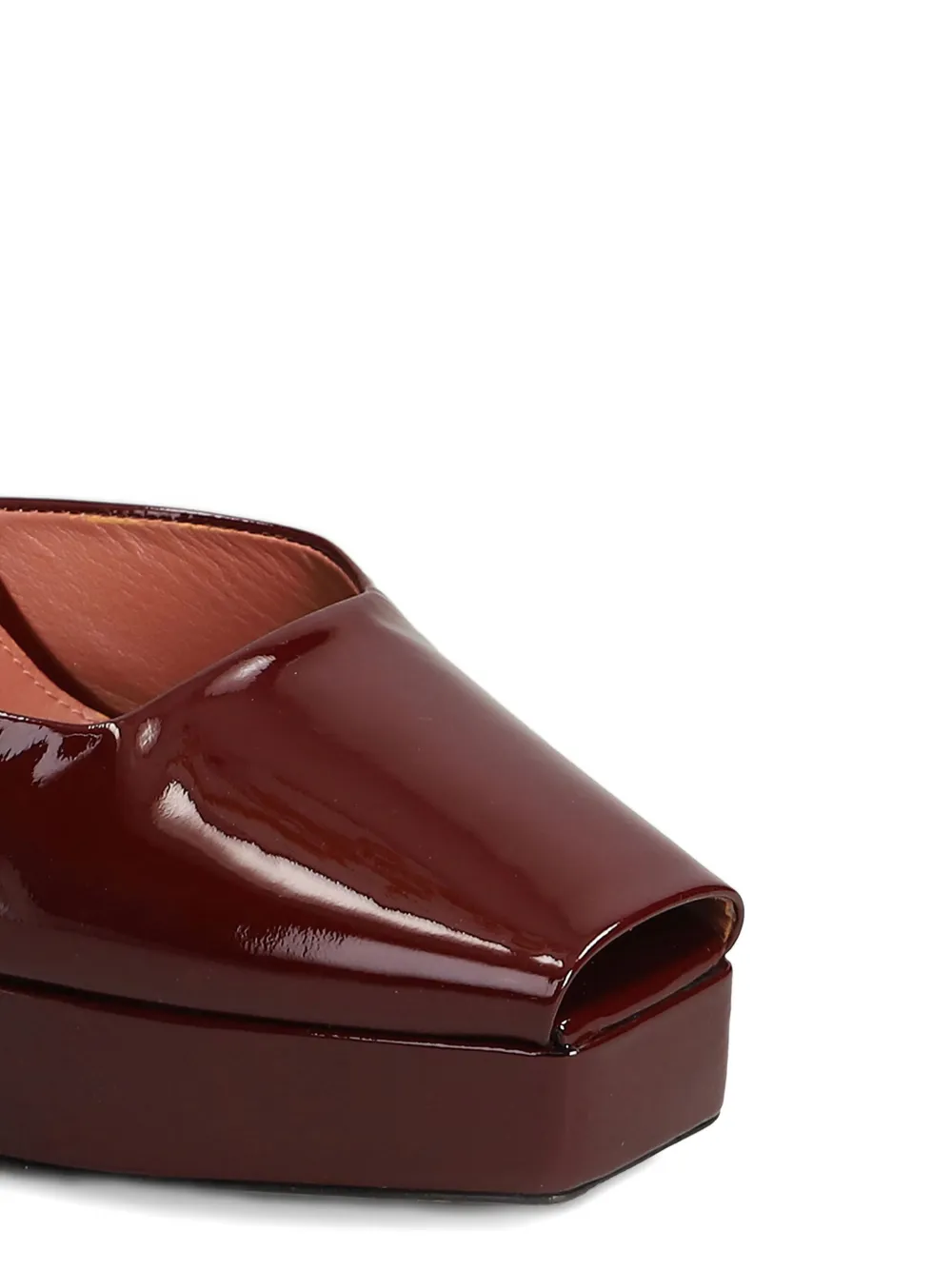 Aldo Castagna 120 mm Vicky pumps met plateauzool en enkelbandje Rood