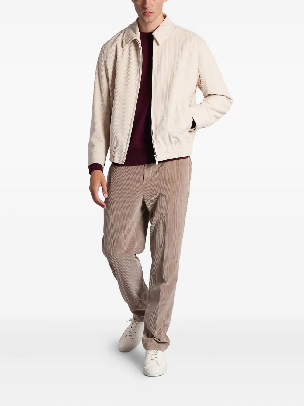 Pt Torino Corduroy Trousers In Neutral