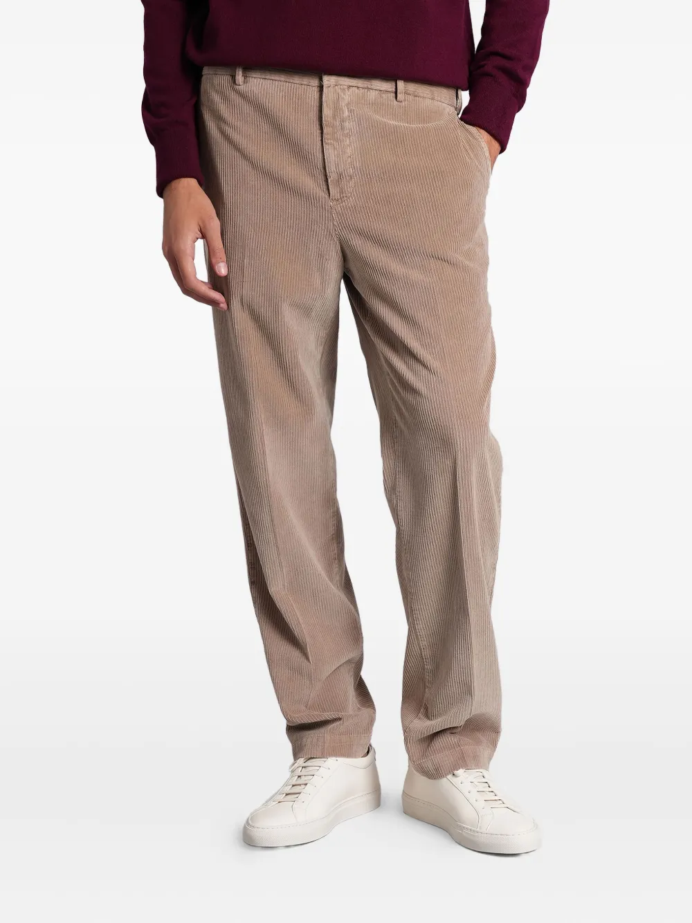 Pt Torino Corduroy Trousers In Neutral