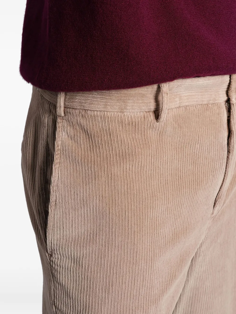 Pt Torino Corduroy Trousers In Neutral