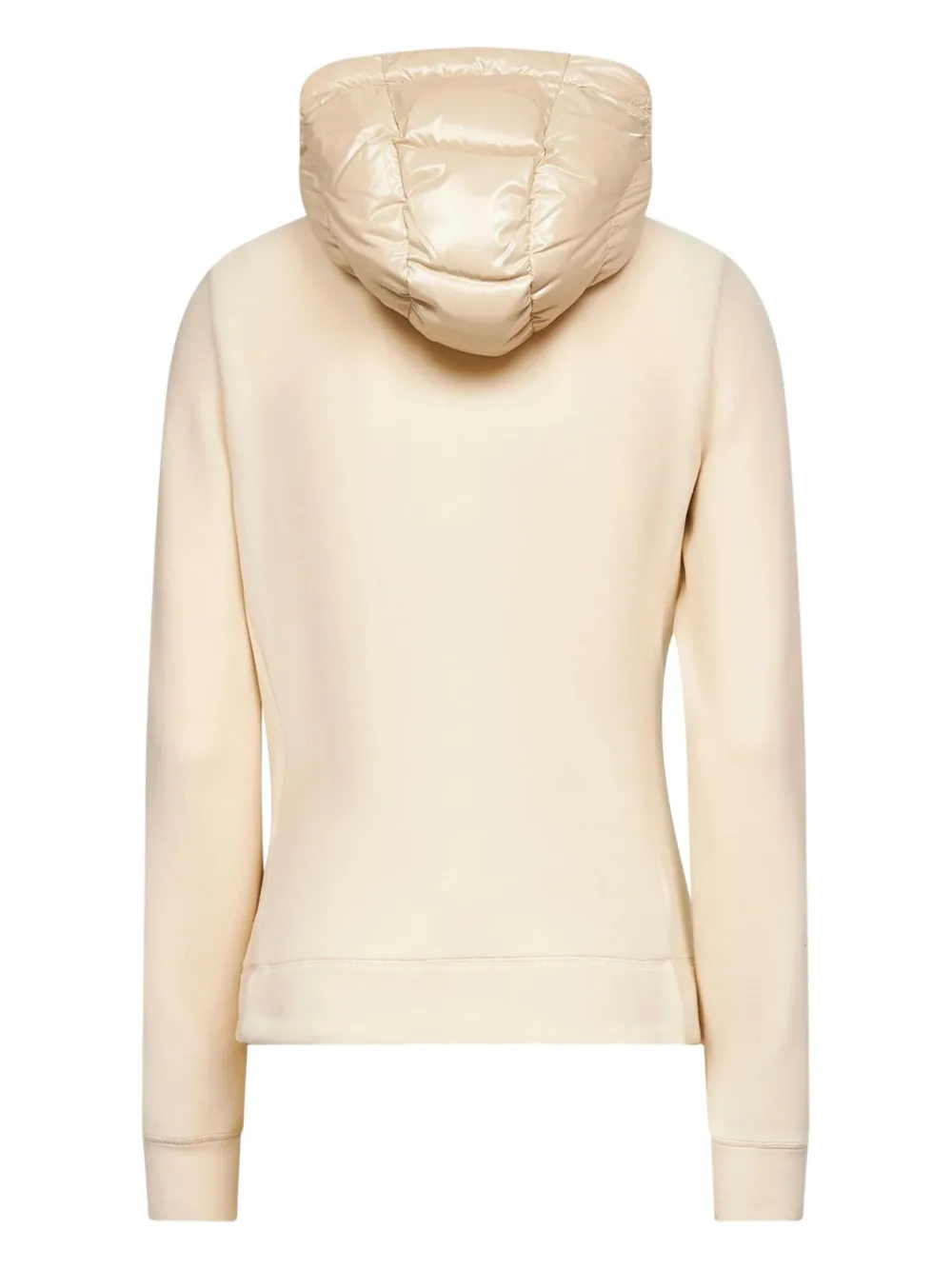 Moncler Ivory Zip-up Hooded Padded Cardigan In Neutral