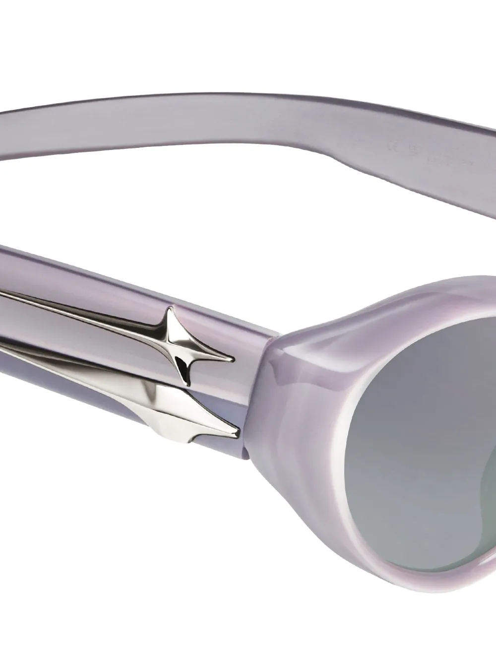 Gentle Monster Eq P8 zonnebril met cat-eye montuur en verfraaid met ster Roze