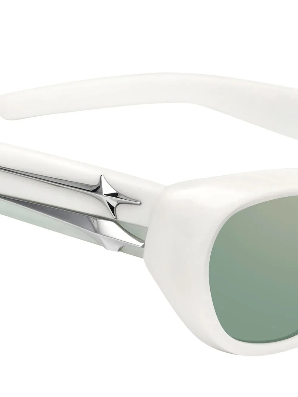 Gentle Monster Verse W2 zonnebril met cat-eye montuur en sterdetail Wit