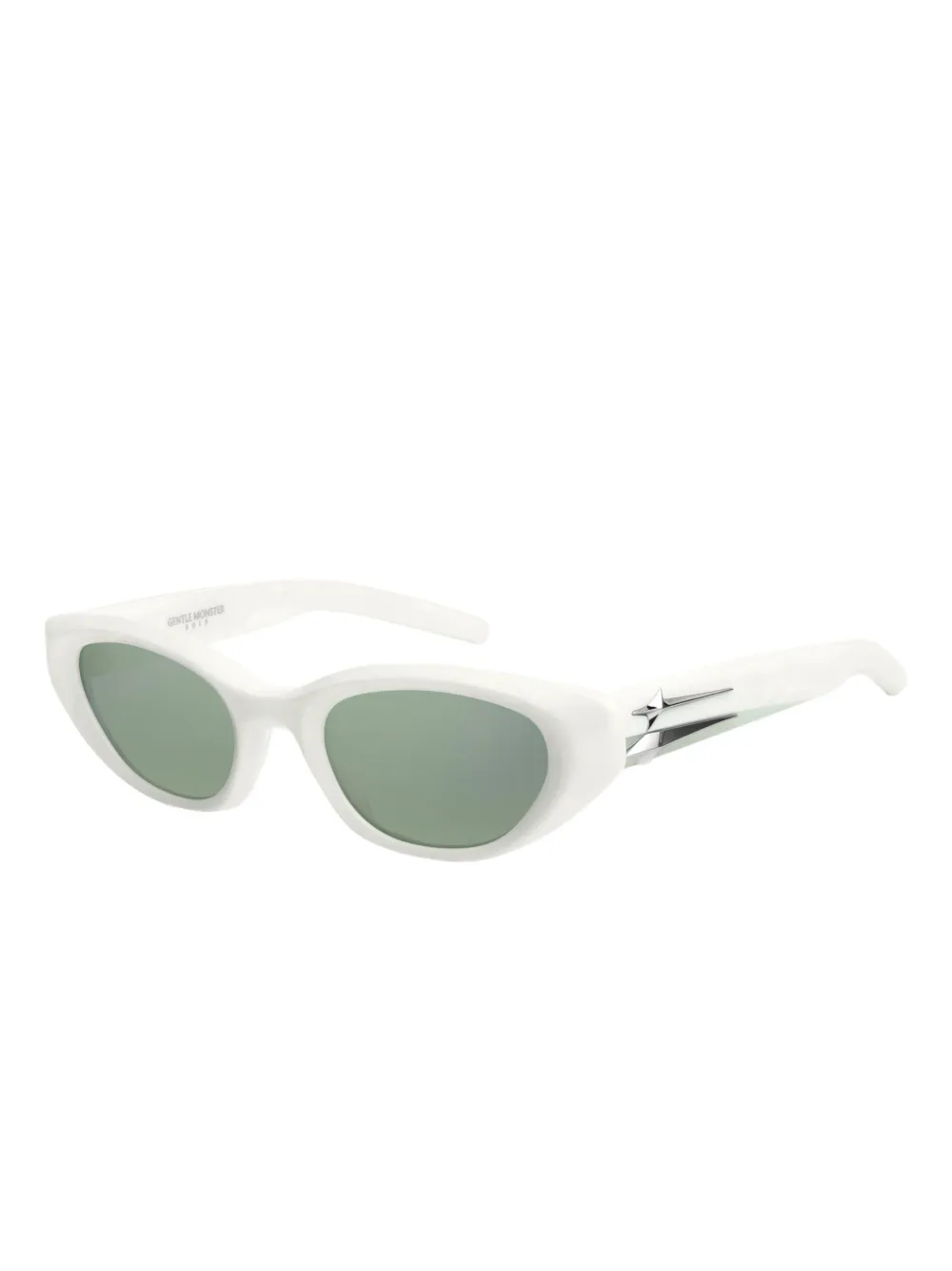 Gentle Monster Verse W2 zonnebril met cat-eye montuur en sterdetail - Wit