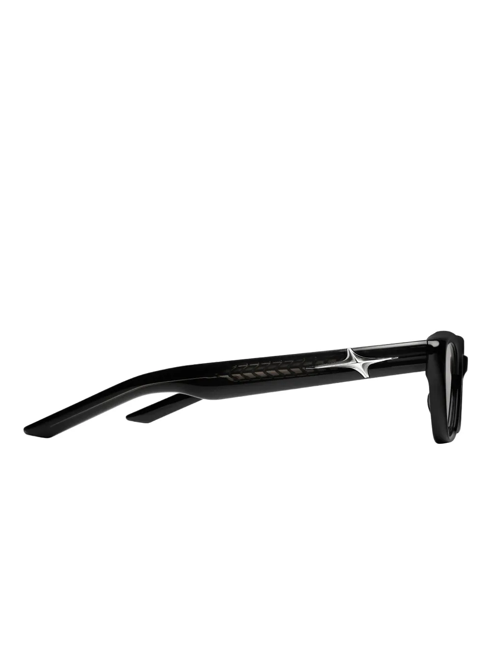 Gentle Monster Mowa 01 zonnebril met cat-eye montuur en sterdetail Zwart