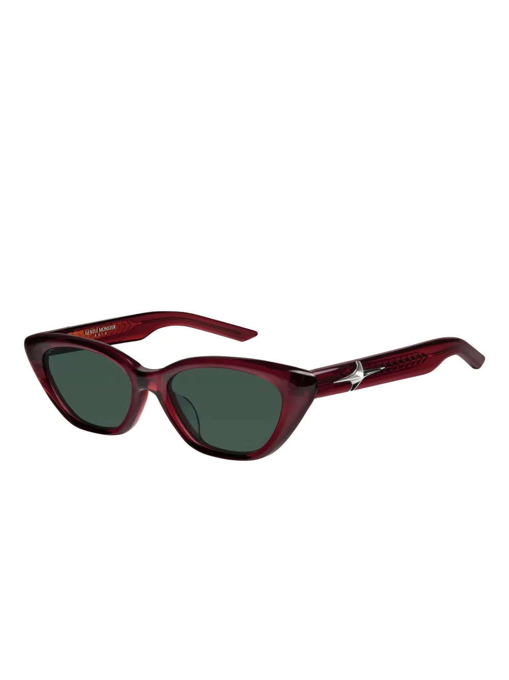 Gentle Monster Mowa RC3 zonnebril met cat-eye montuur en sterdetail - Rood