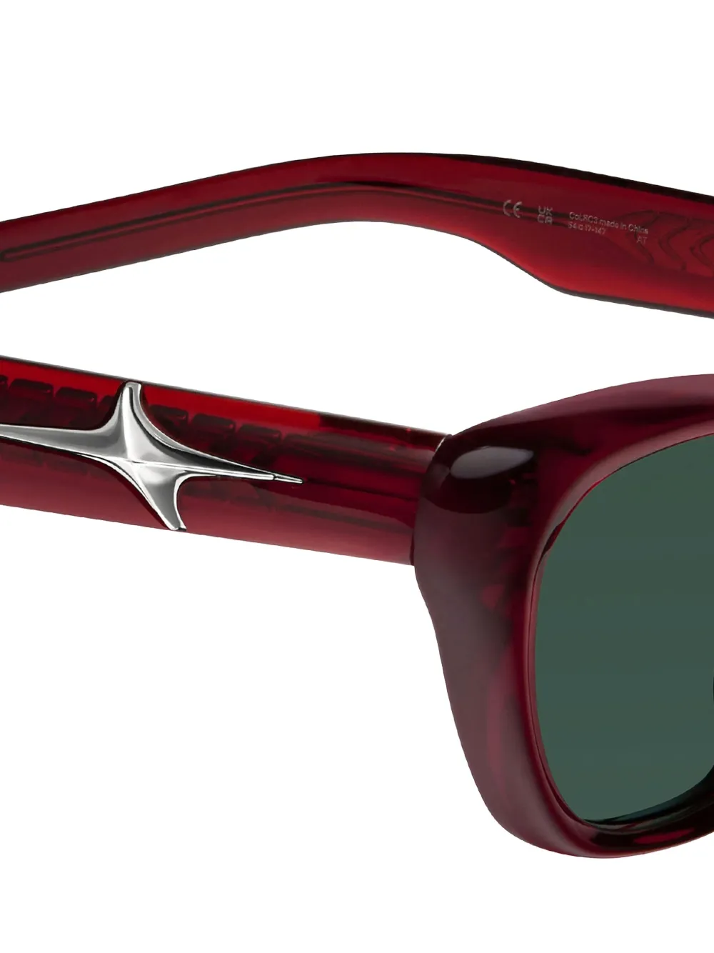 Gentle Monster Mowa RC3 zonnebril met cat-eye montuur en sterdetail Rood