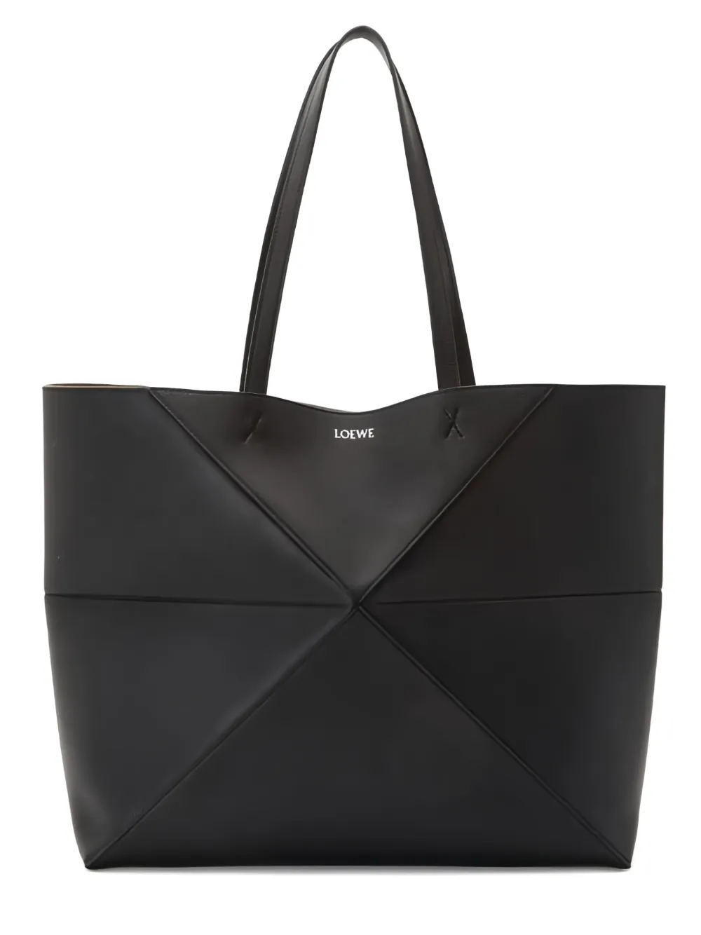 LOEWE Puzzle Fold Horizontal M shopper - Zwart