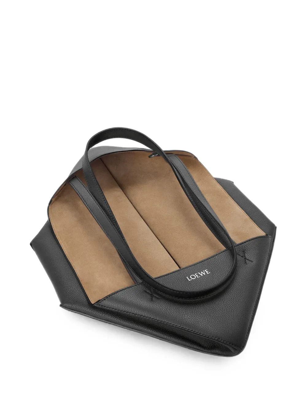 LOEWE Puzzle Fold Horizontal M shopper Zwart