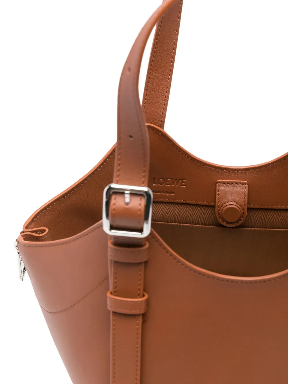 LOEWE Hammock Flip leren shopper Bruin