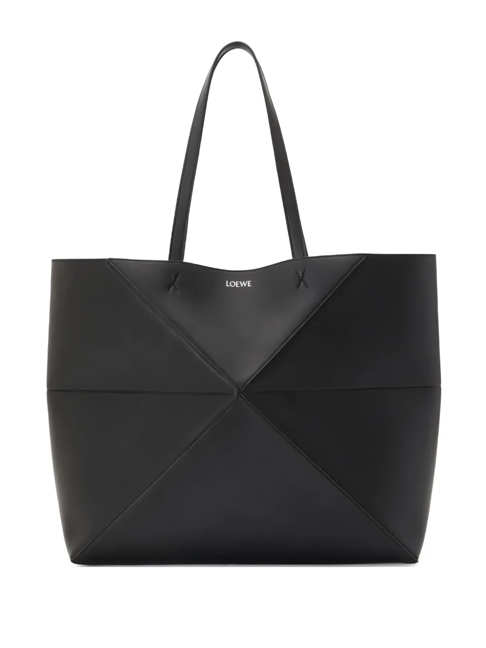 Loewe Puzzle Fold Horizontal Shoulder Bag In Black