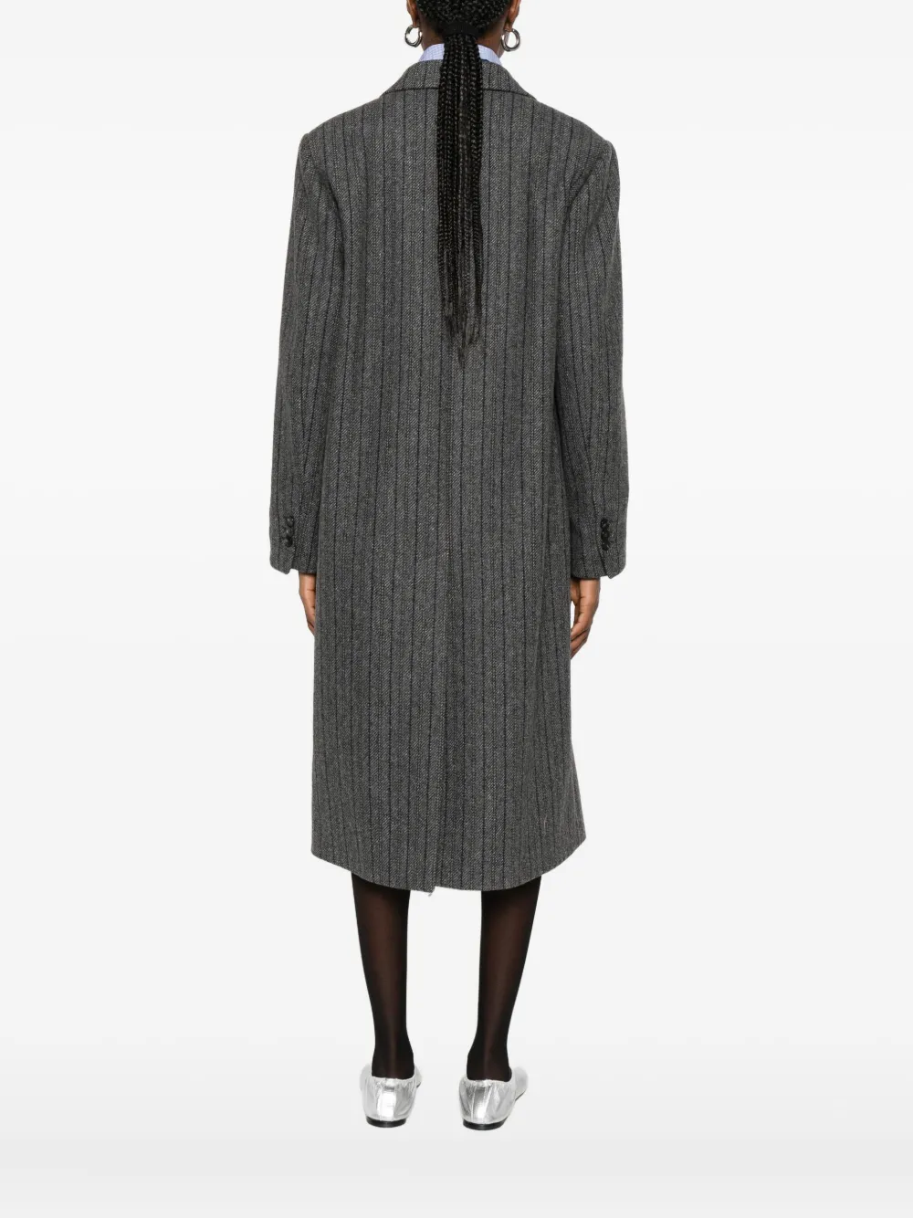 Alberto Biani Coats Blacks And Greys In Gray