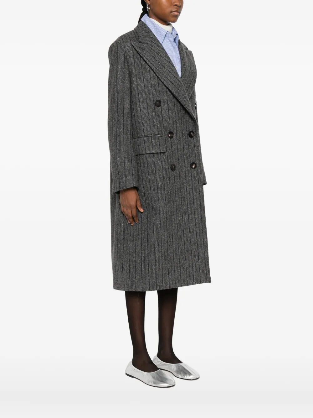 Alberto Biani Coats Blacks And Greys In Gray