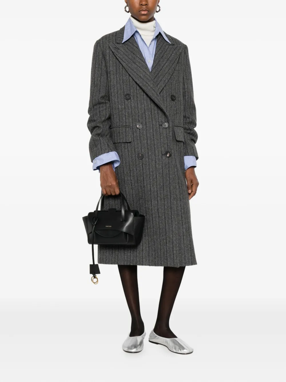 Alberto Biani striped coat | Double Breasted & Peacoats | Image 2