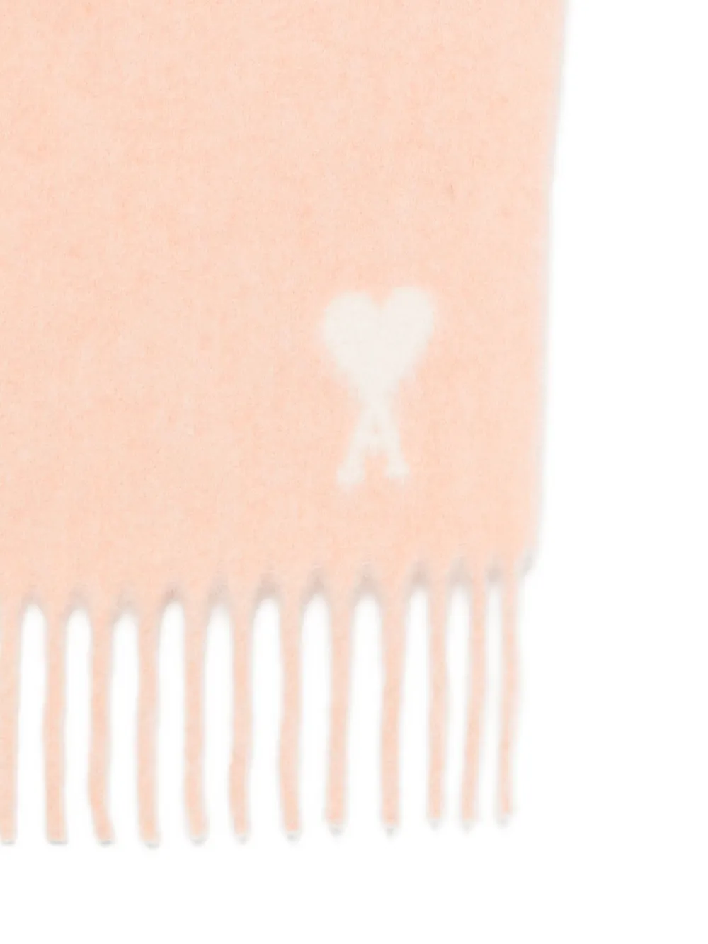 AMI Paris fringed scarf - Roze