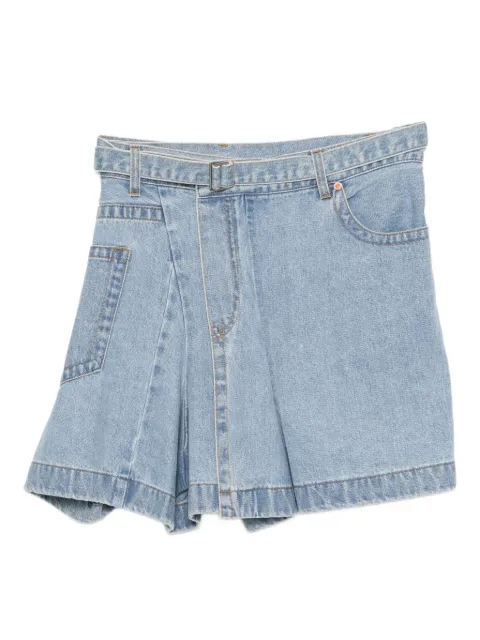 sacai falda de mezclilla con cinturón